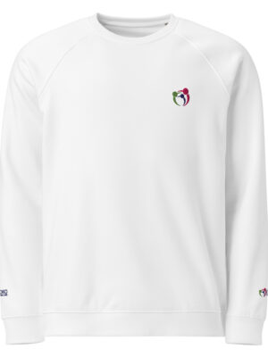 Unisex organic raglan sweatshirt