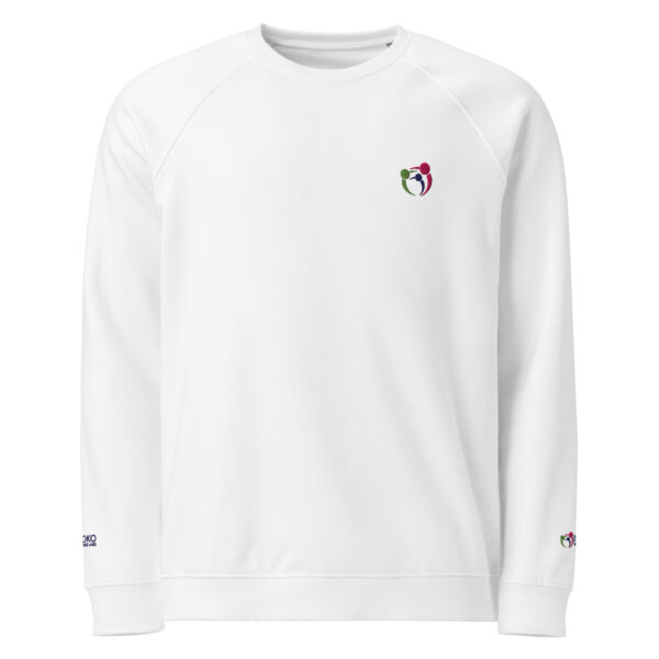 Unisex organic raglan sweatshirt